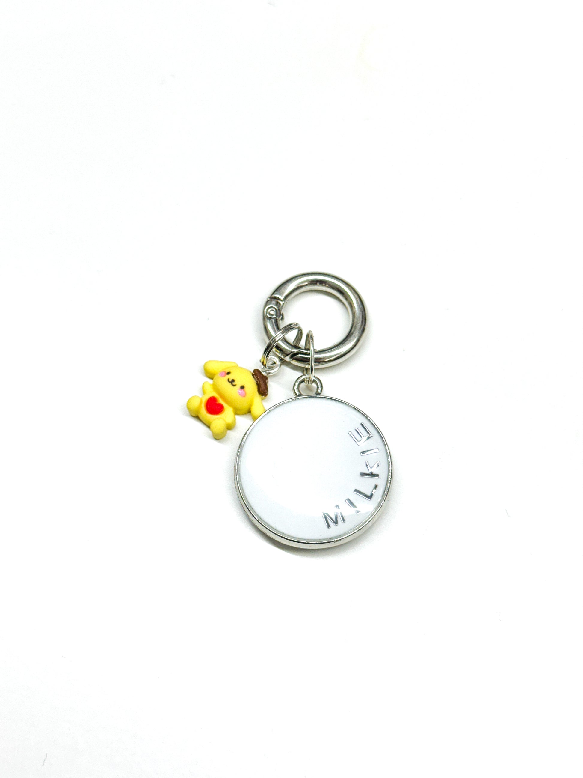 mini pompom heart charm
