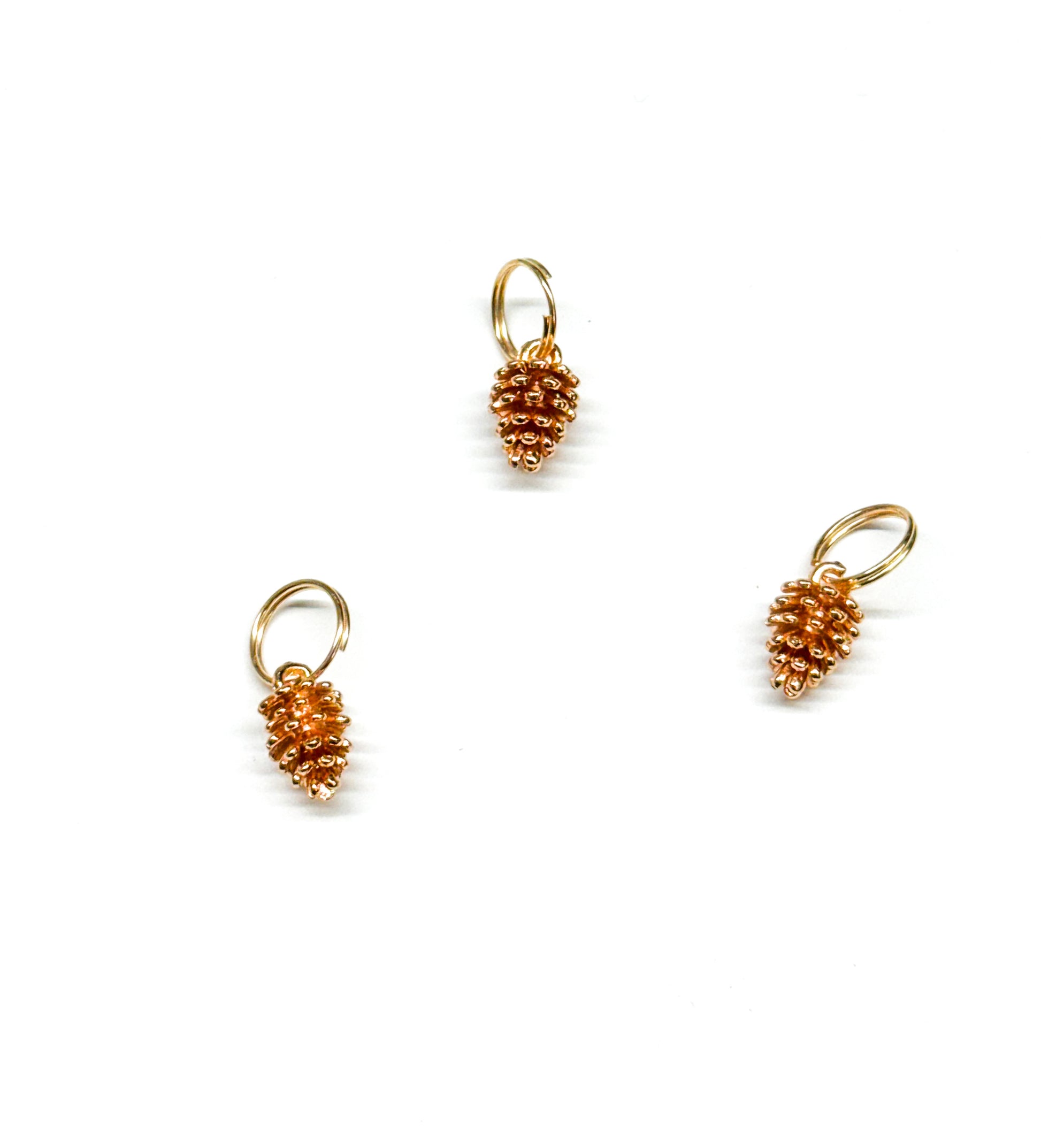 pinecone charm - gold