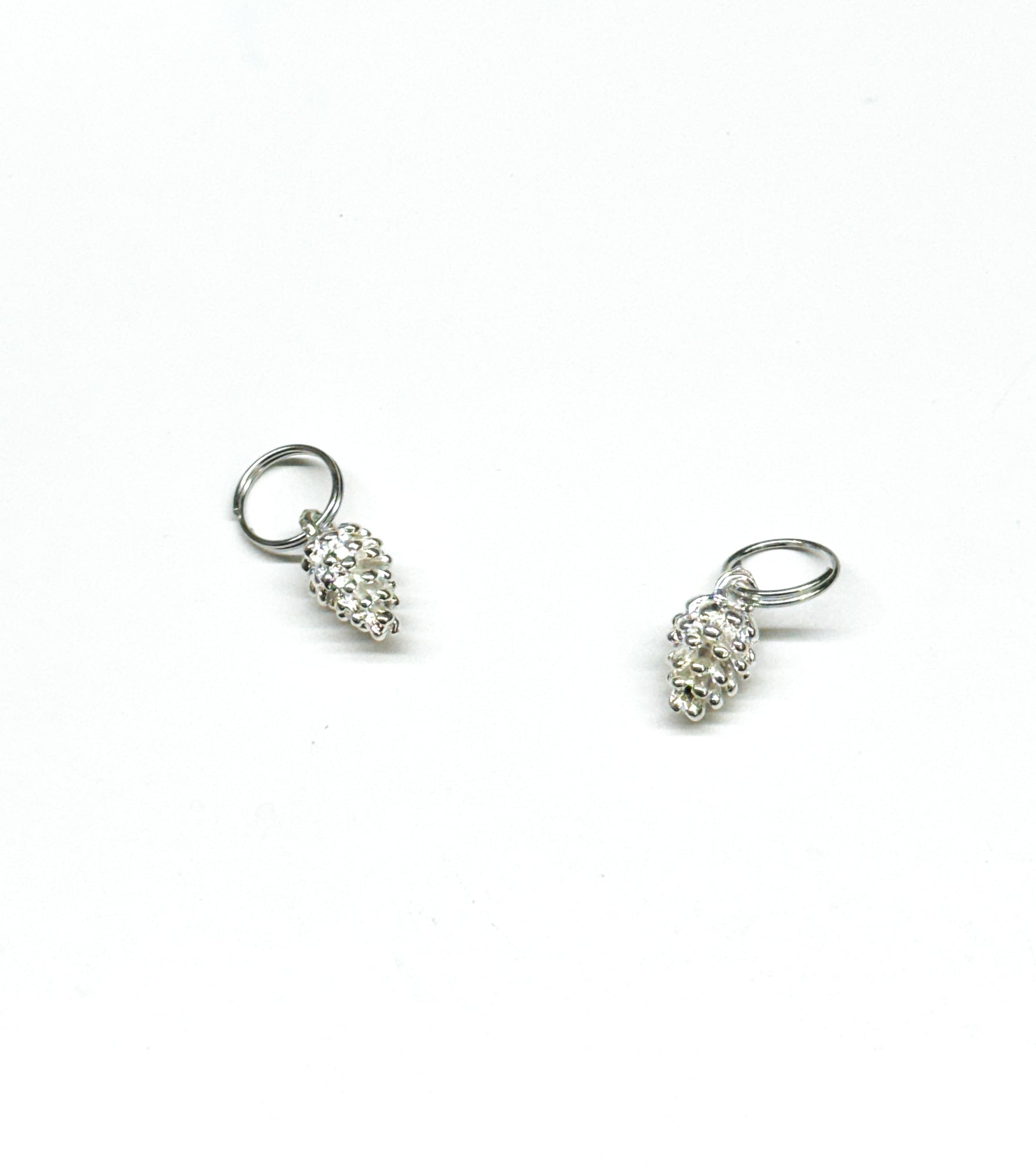 pinecone charm - silver
