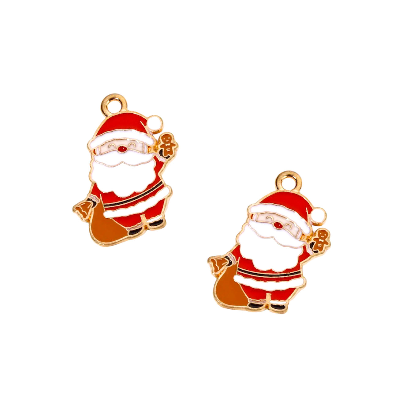Santa w/ Gingerbread man Charm