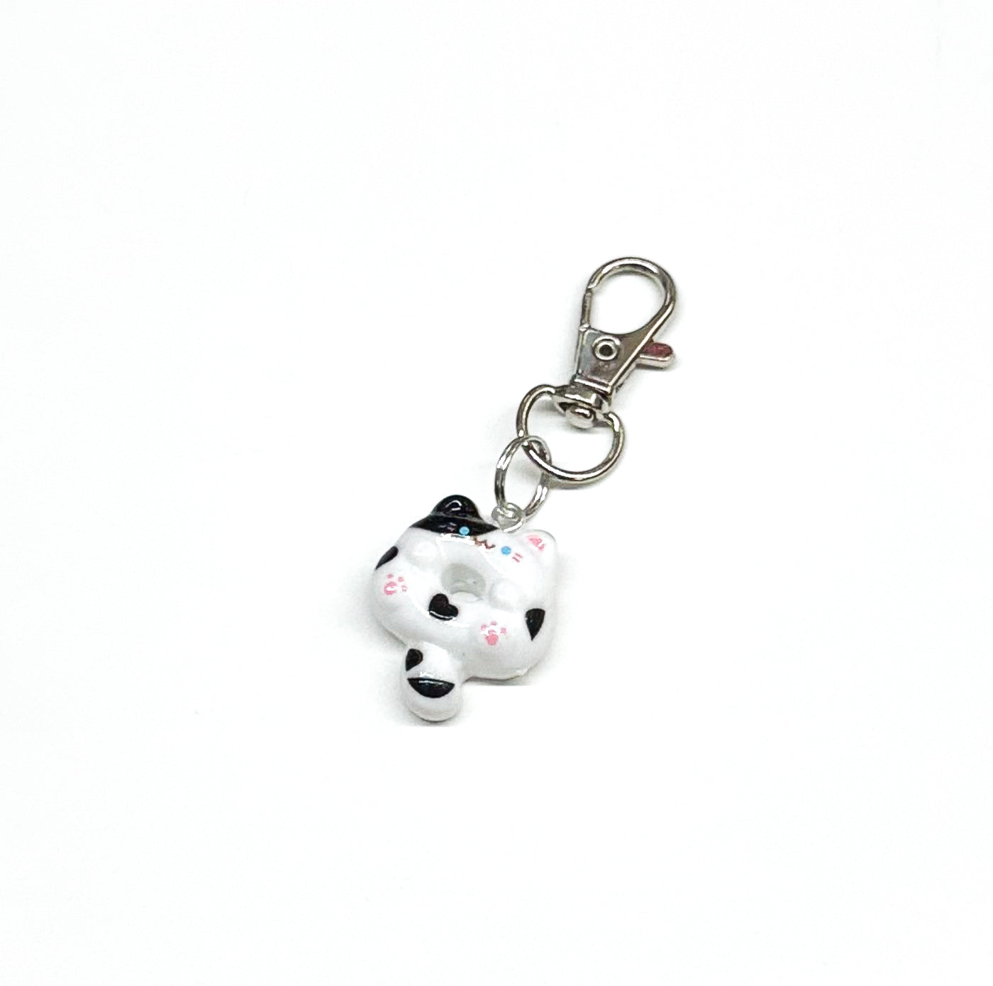 kitty donut (white/black) | keychain