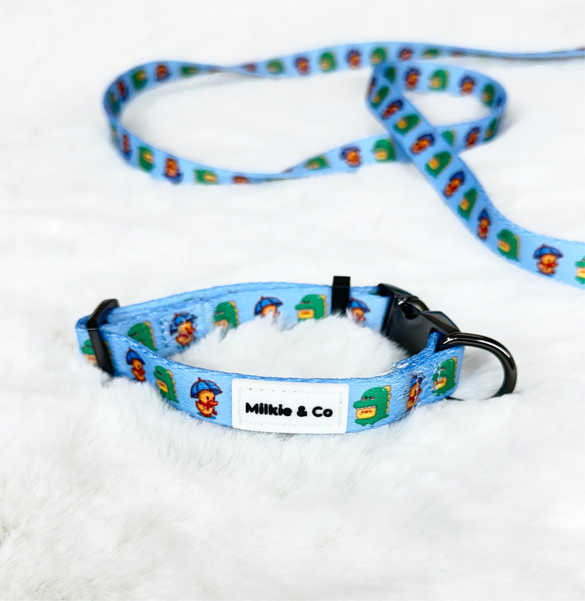 Ducky/Dino Leash & Collar Set