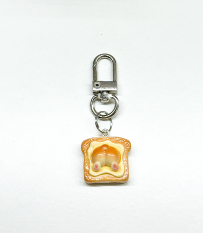 Corgi Toast Keychain