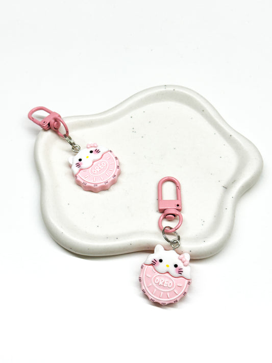 HK Pink Oreo Keychain