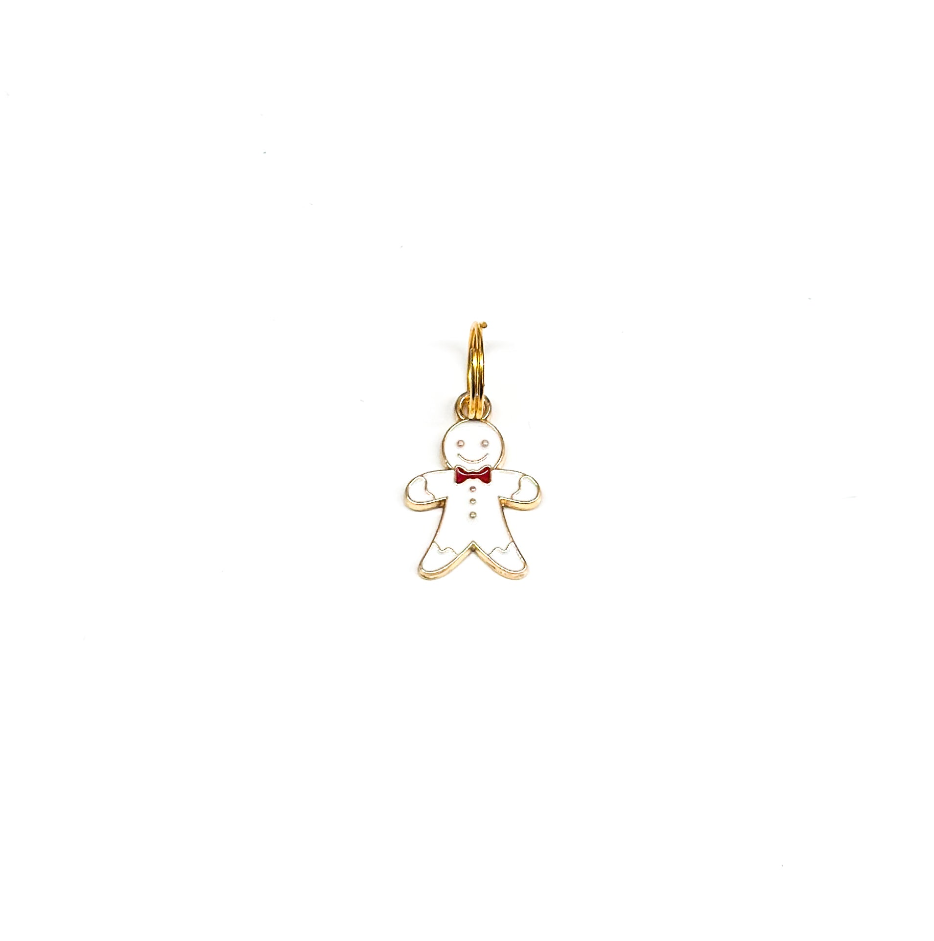 frosted gingerbread man charm
