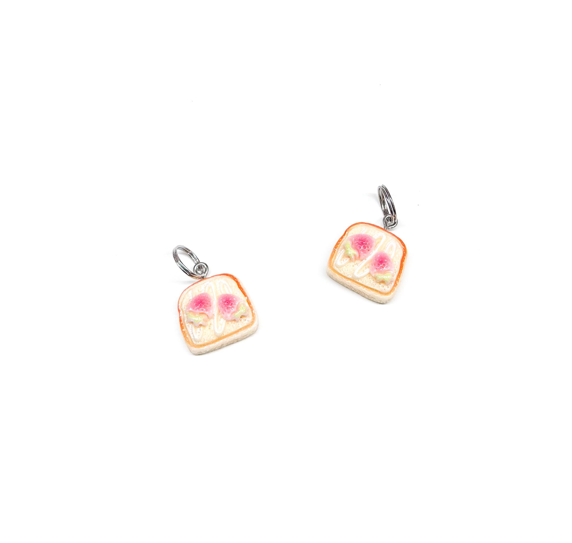 strawberry toast charm (med)