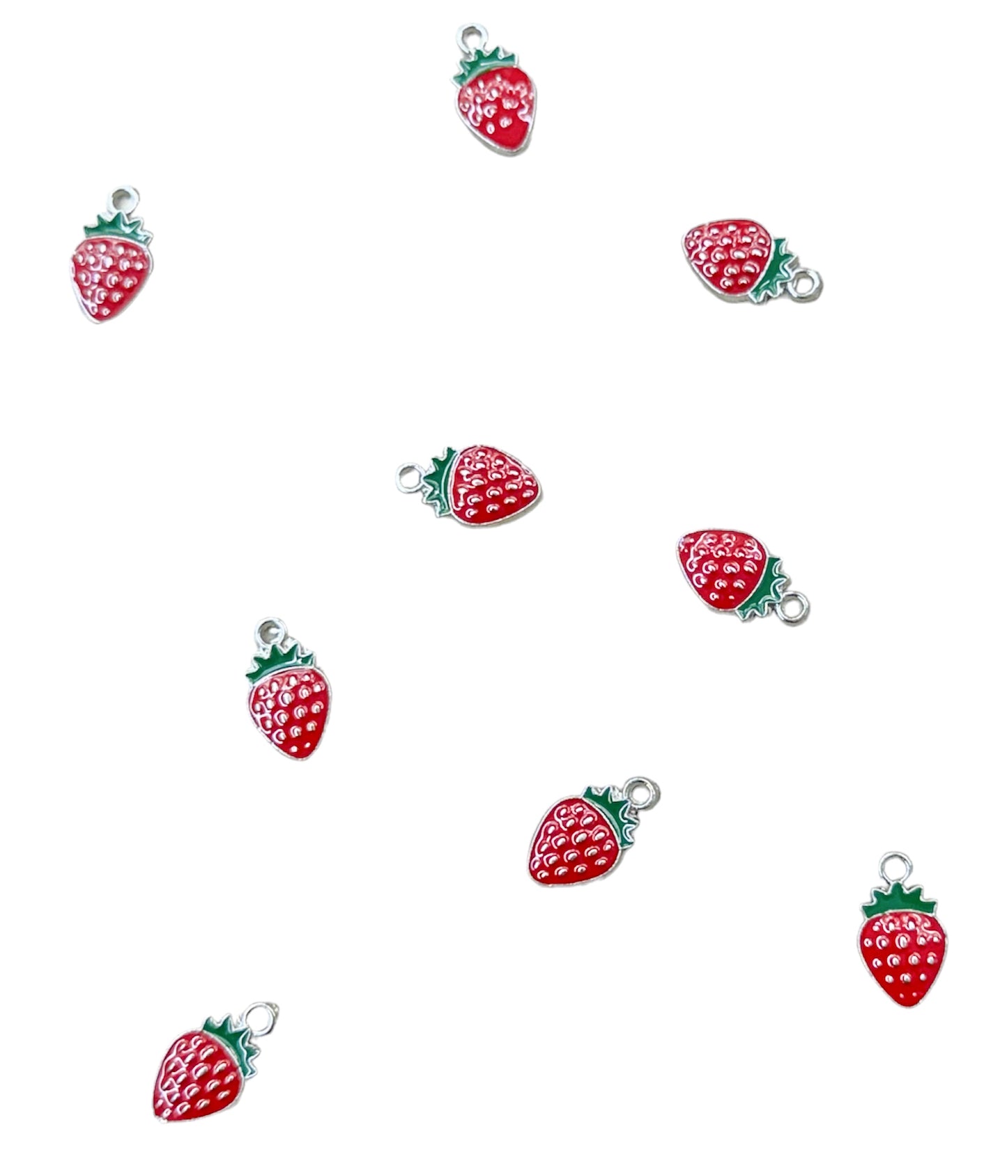 Strawberry Charm - Silver Backing