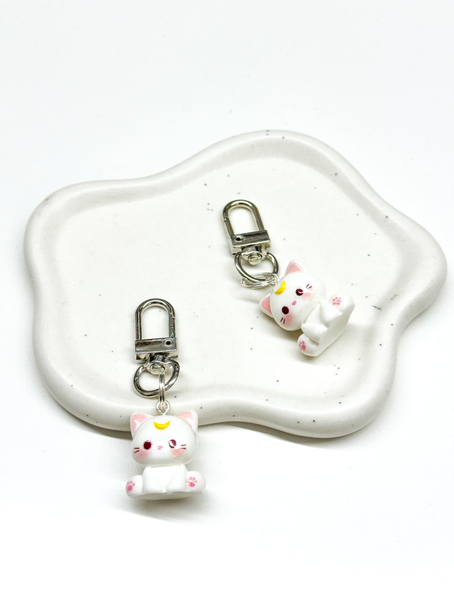 Moon Cat Keychain