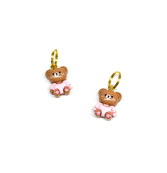 Teddy Bear w/ Pink Shirt Charm