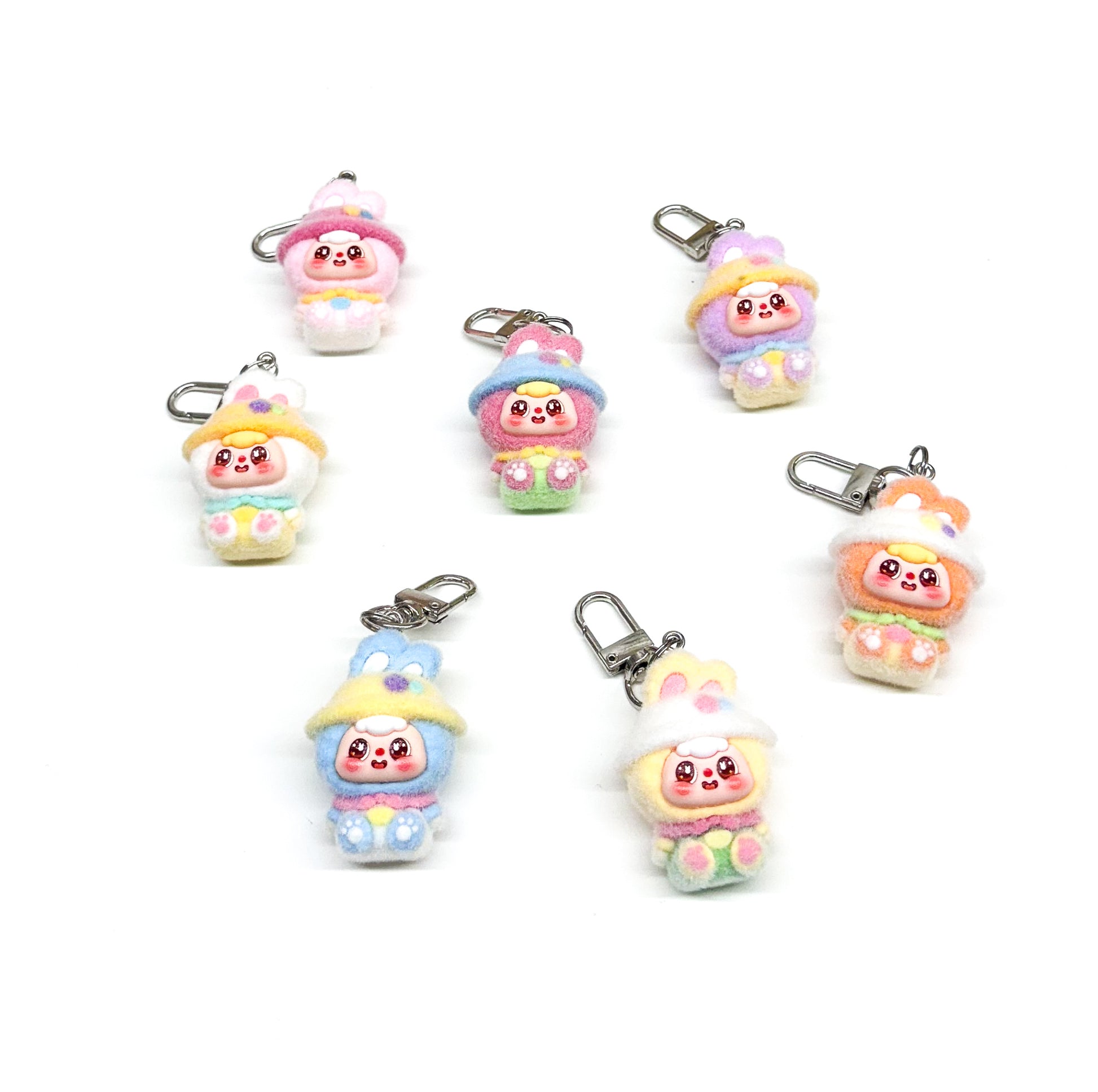Fluffy Bunny Keychain