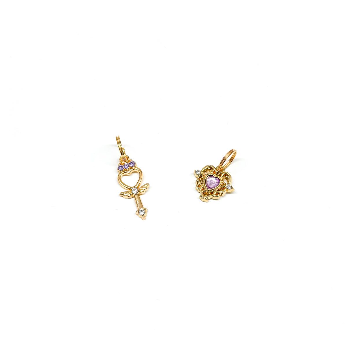 cupid’s wand + heart charms (purple)